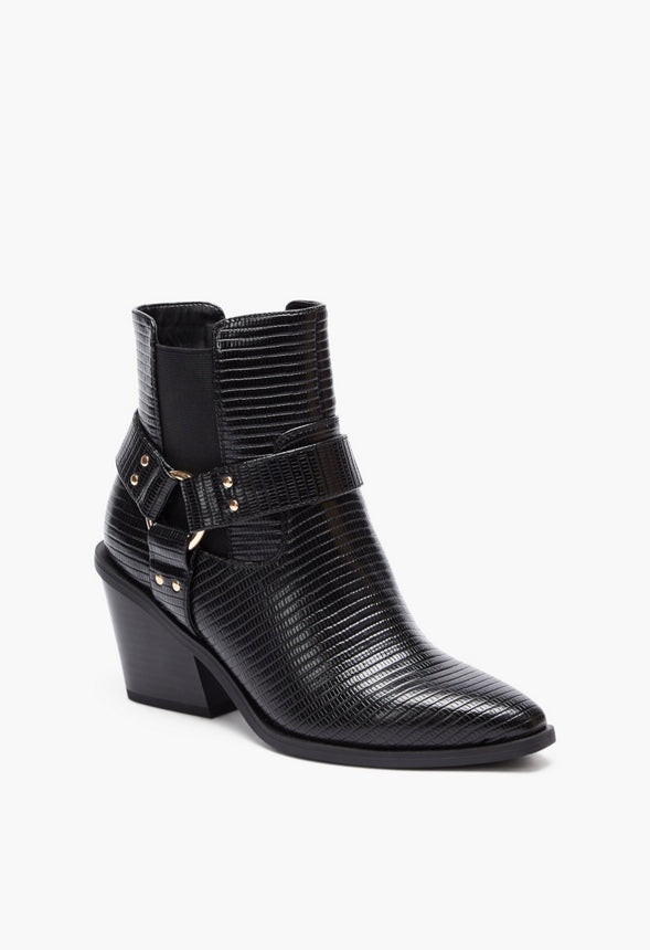 DASEY BLOCK HEEL BOOTIE Black Caviar