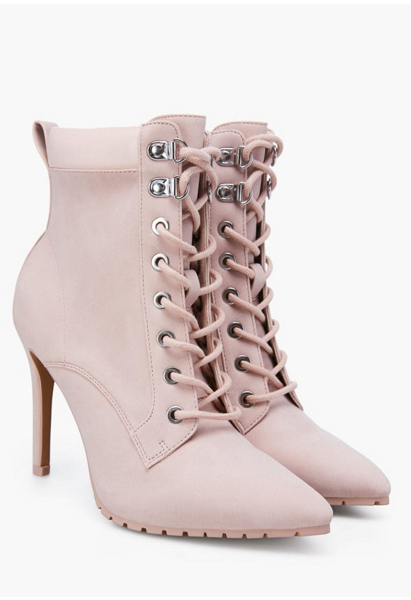 TEAGAN HEELED BOOTIE Blush