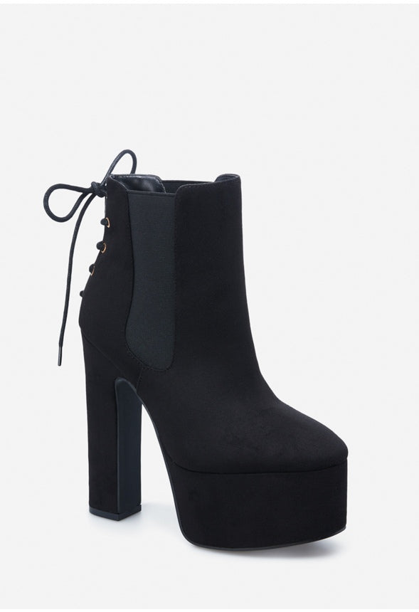 DIANA BLOCK HEEL BOOTIE Black Caviar