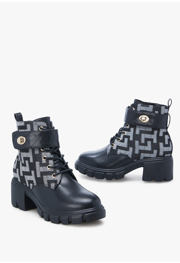 KIKI HEELED BOOTIE Black Caviar