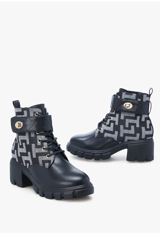 KIKI HEELED BOOTIE Black Caviar