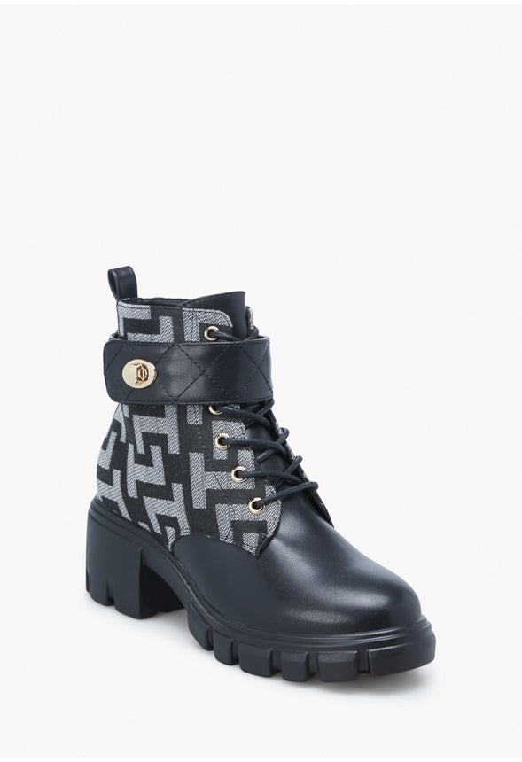 KIKI HEELED BOOTIE Black Caviar
