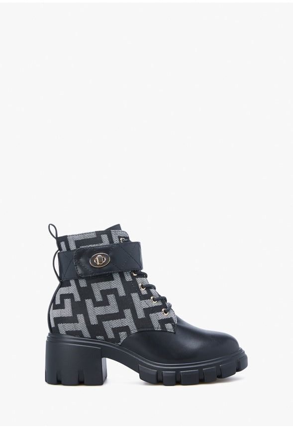 KIKI HEELED BOOTIE Black Caviar