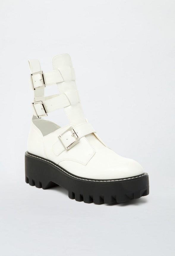 SIERRA BUCKLE BOOTIE Bright White