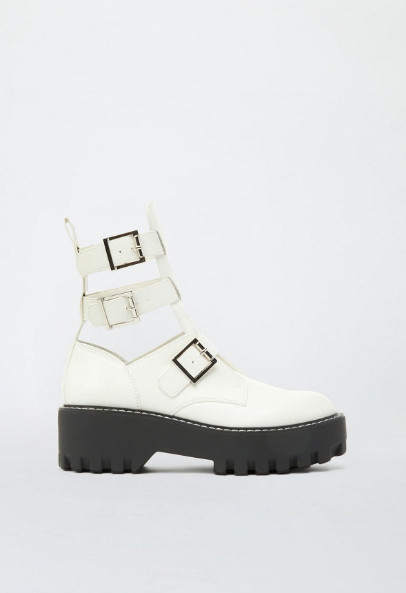 SIERRA BUCKLE BOOTIE Bright White