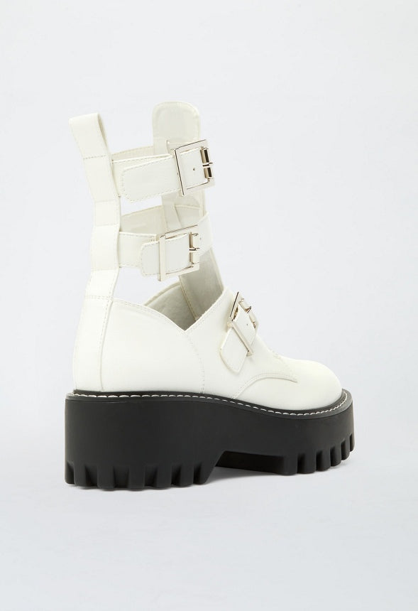 SIERRA BUCKLE BOOTIE Bright White