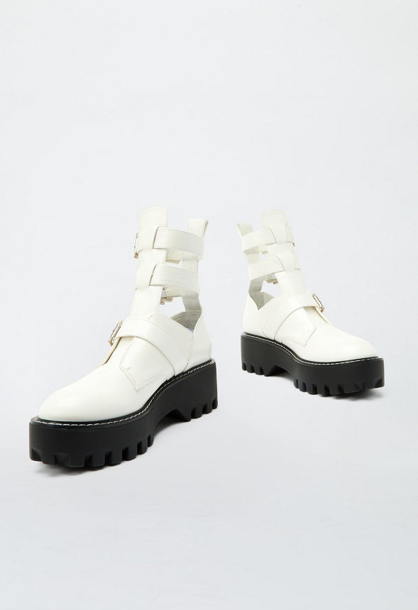 SIERRA BUCKLE BOOTIE Bright White