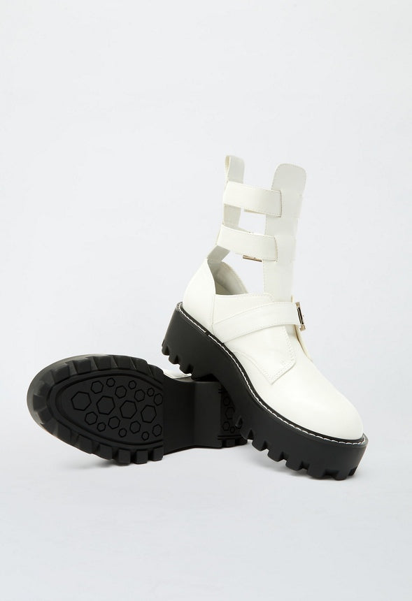 SIERRA BUCKLE BOOTIE Bright White