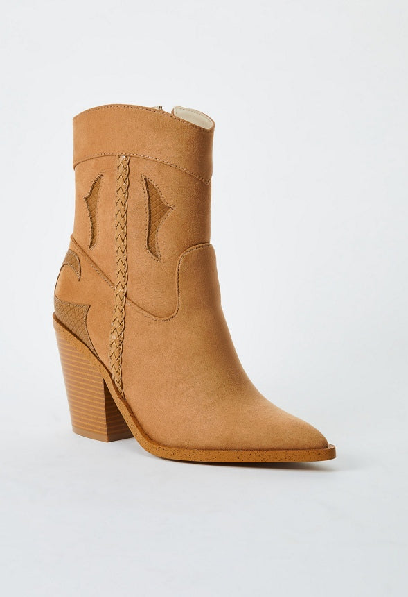 SELINA WESTERN BOOTIE Lt Camel