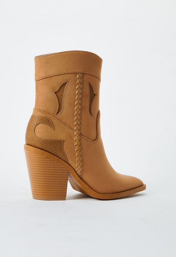 SELINA WESTERN BOOTIE Lt Camel