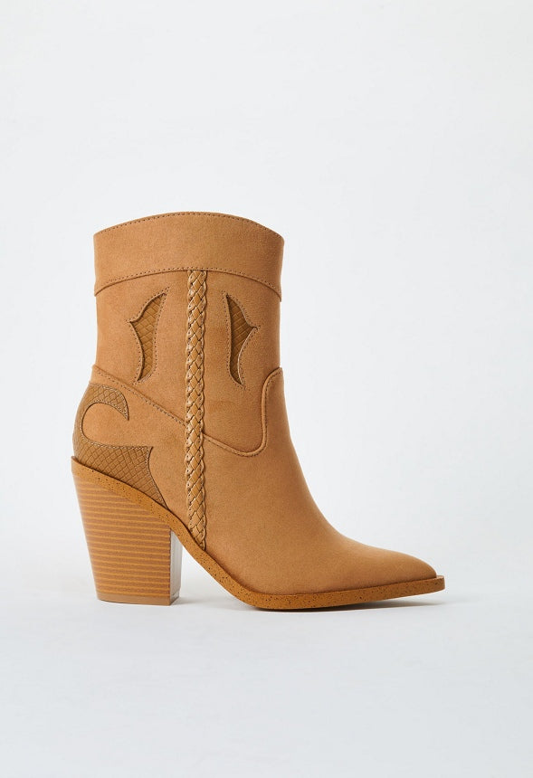 SELINA WESTERN BOOTIE Lt Camel