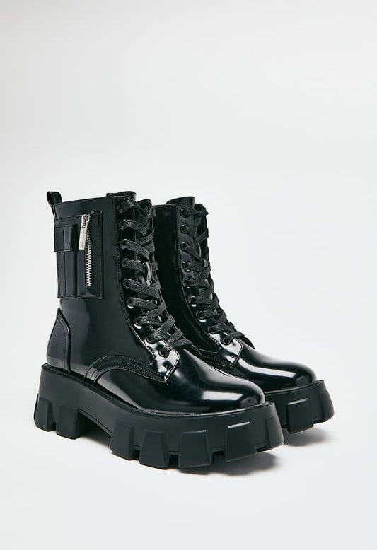 Reverie Combat Boot Black