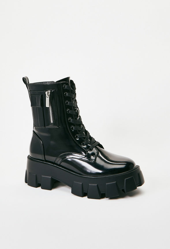 Reverie Combat Boot Black
