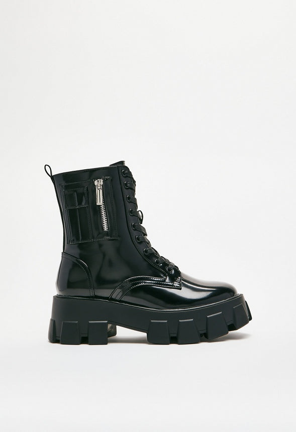 Reverie Combat Boot Black