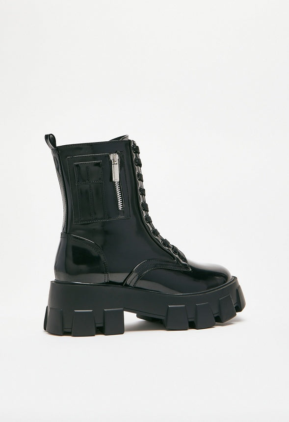 Reverie Combat Boot Black