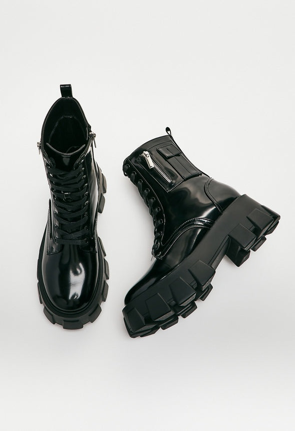 Reverie Combat Boot Black