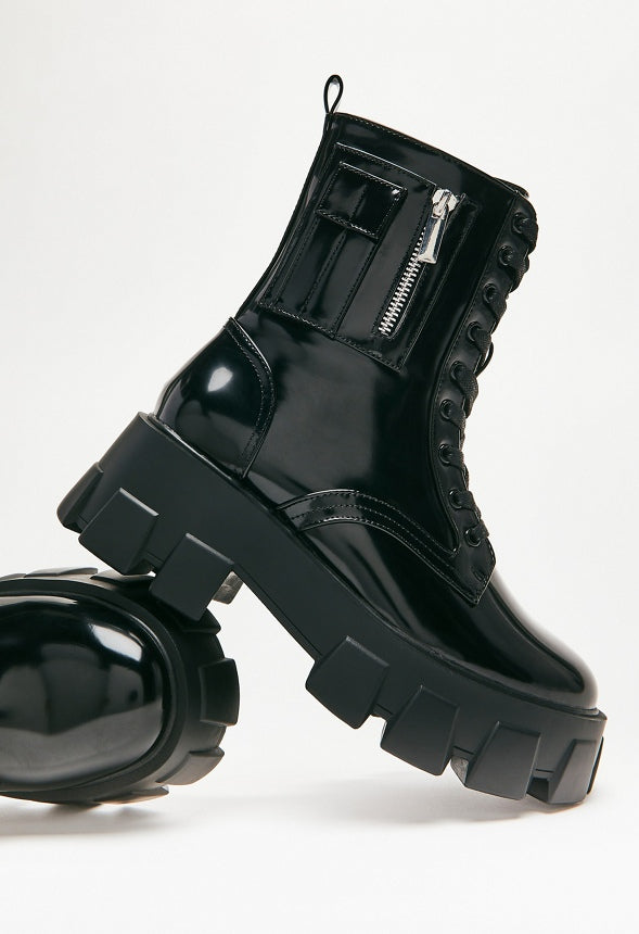 Reverie Combat Boot Black