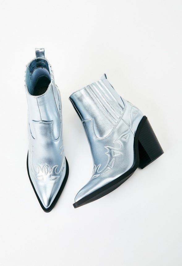 Faye Pointed Toe Bootie Angel Falls Blue