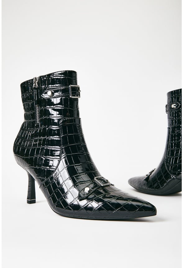 Lennox Stiletto Bootie Black Caviar