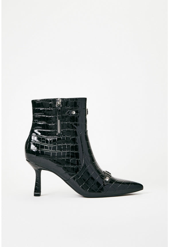 Lennox Stiletto Bootie Black Caviar
