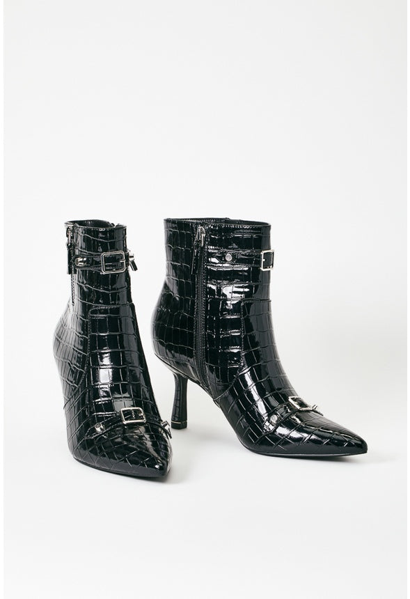 Lennox Stiletto Bootie Black Caviar