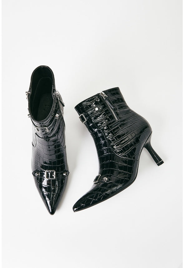 Lennox Stiletto Bootie Black Caviar