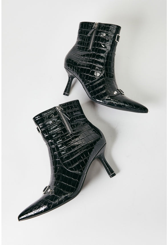 Lennox Stiletto Bootie Black Caviar