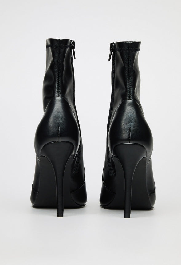 Shanae Stiletto Bootie Black Caviar
