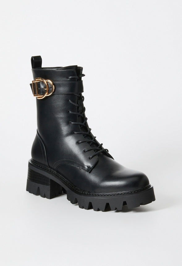 Dallyn Lug Sole Bootie Black Caviar