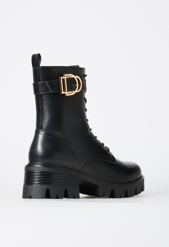 Dallyn Lug Sole Bootie Black Caviar