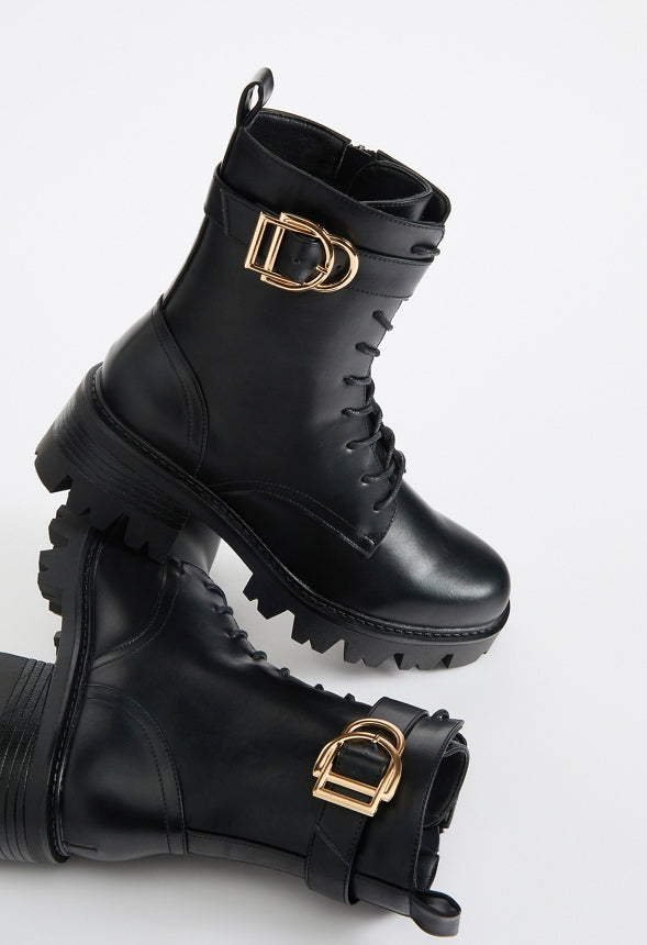 Dallyn Lug Sole Bootie Black Caviar