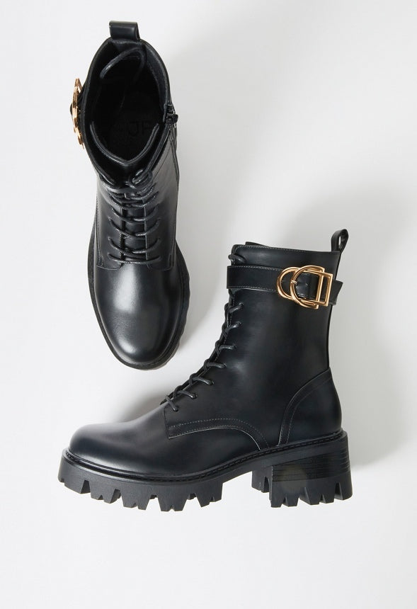 Dallyn Lug Sole Bootie Black Caviar