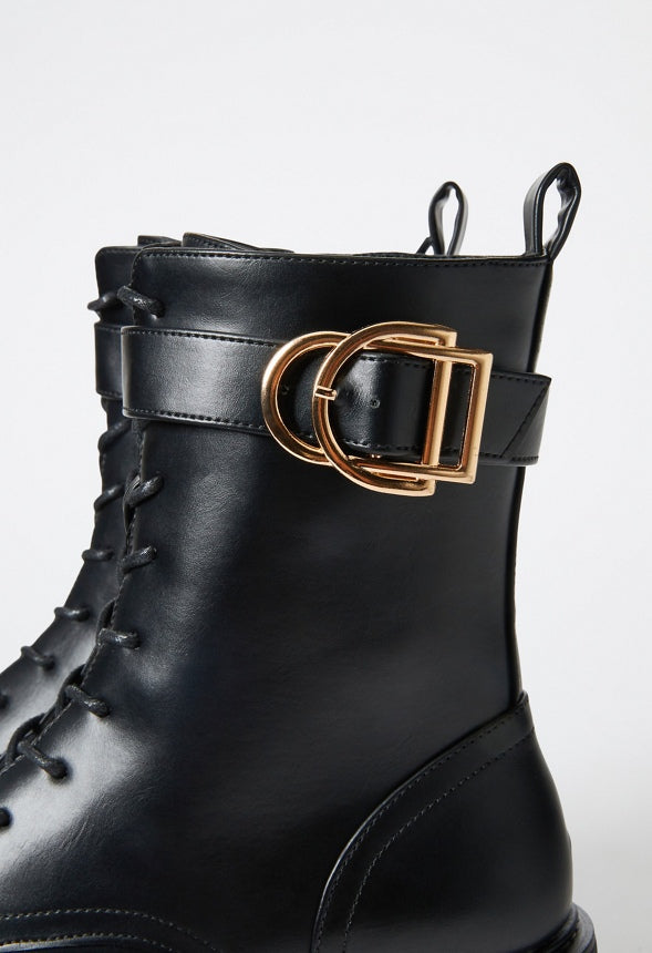 Dallyn Lug Sole Bootie Black Caviar