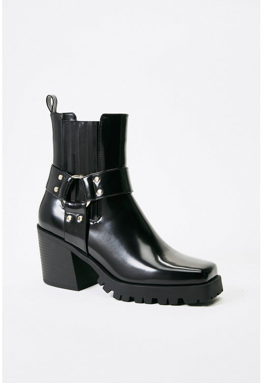 Enslee Chelsea Bootie Black Caviar