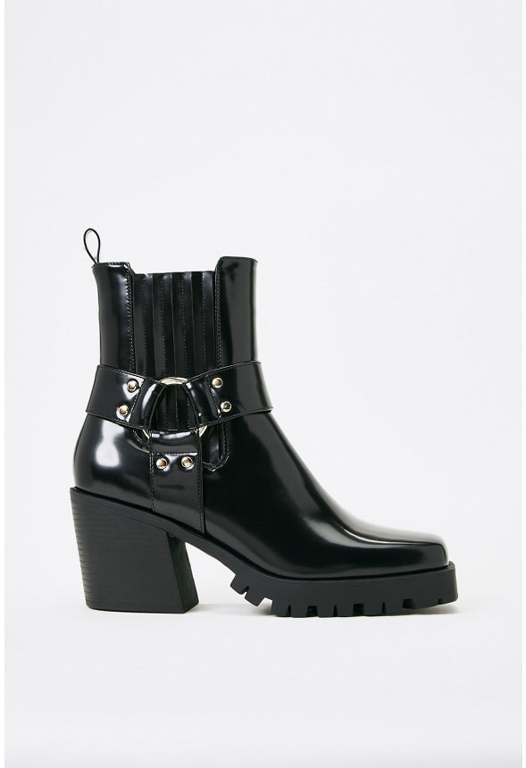 Enslee Chelsea Bootie Black Caviar