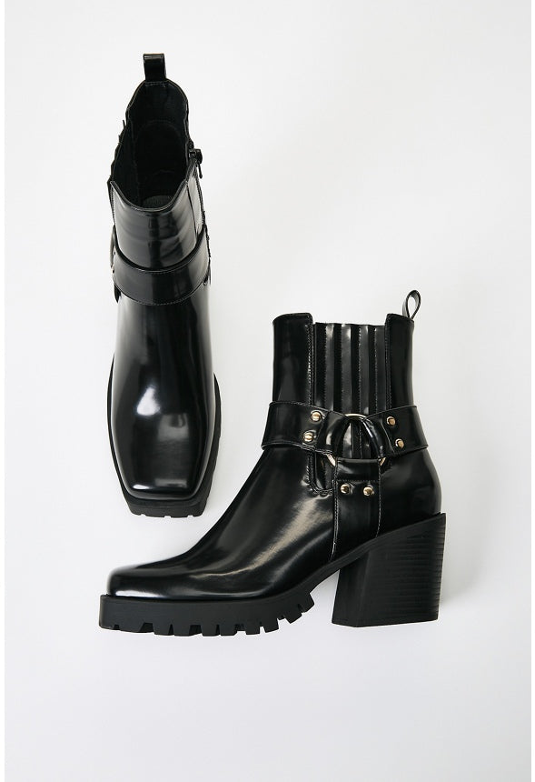 Enslee Chelsea Bootie Black Caviar