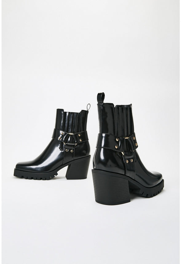 Enslee Chelsea Bootie Black Caviar