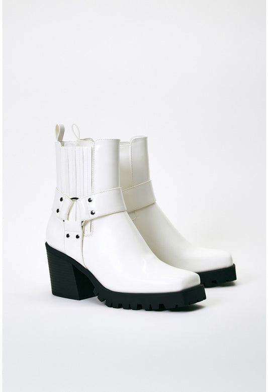 Enslee Chelsea Bootie Bright White