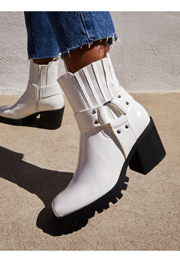 Enslee Chelsea Bootie Bright White