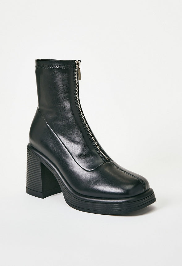 Gracen Heeled Bootie Black Caviar