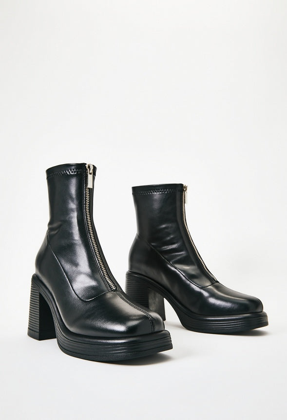 Gracen Heeled Bootie Black Caviar