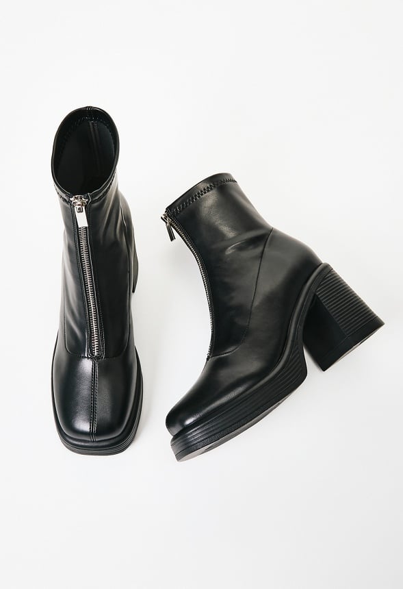 Gracen Heeled Bootie Black Caviar