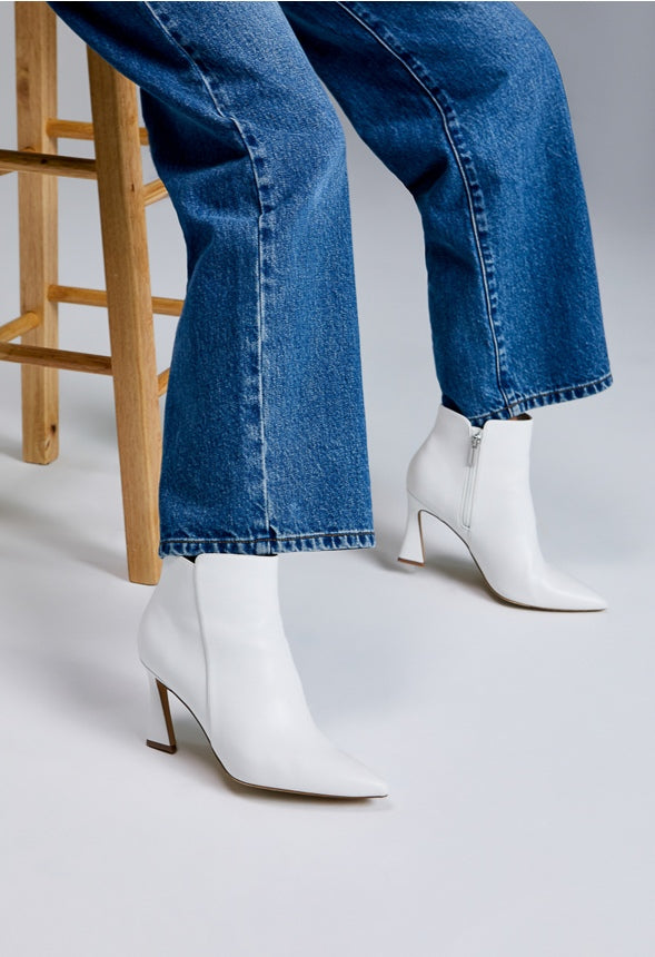 Yesenia Stiletto Bootie White