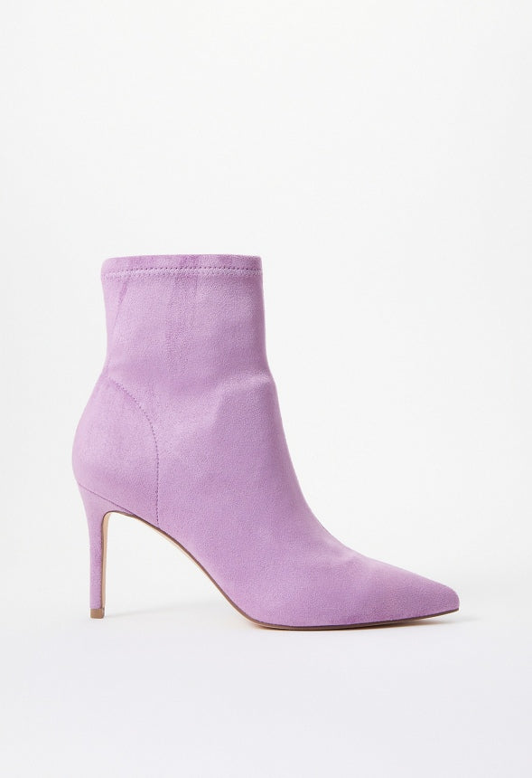 Khloy Stretch Stiletto Bootie Mulberry Purple