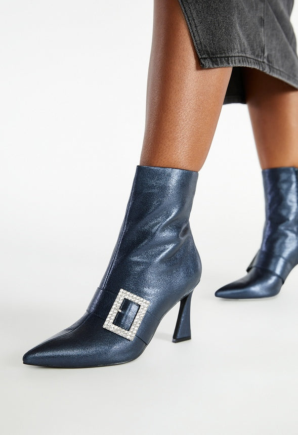 Skylah Heeled Bootie Blue