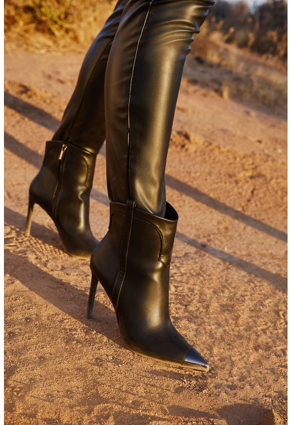 Joelle Stiletto Bootie Black Caviar