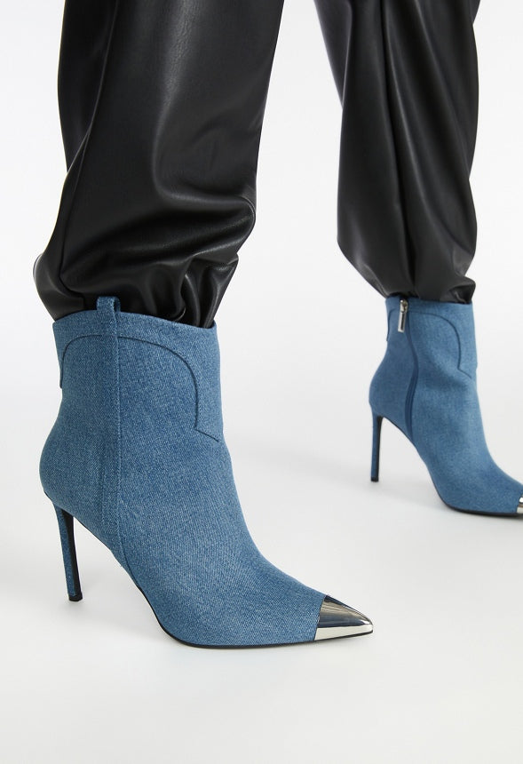 Joelle Stiletto Bootie Denim