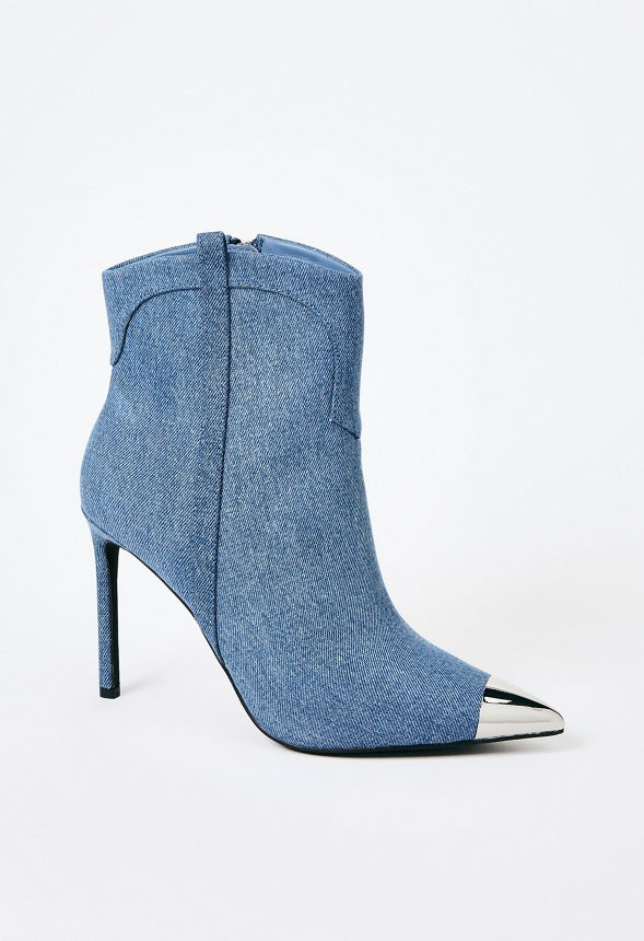Joelle Stiletto Bootie Denim