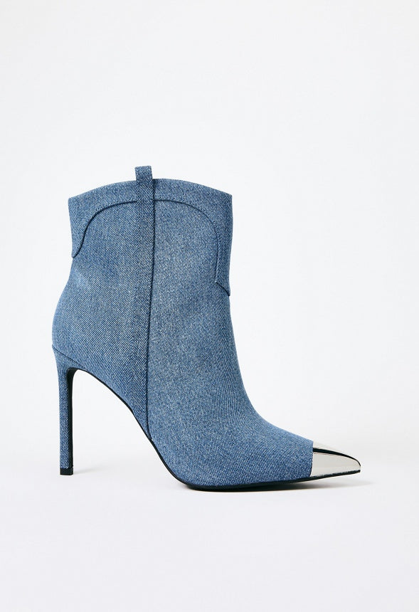 Joelle Stiletto Bootie Denim