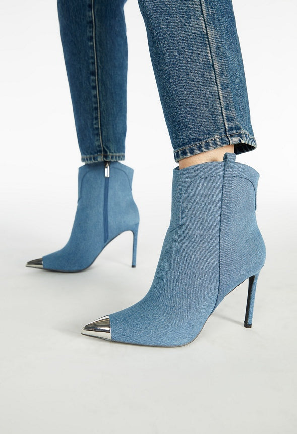 Joelle Stiletto Bootie Denim